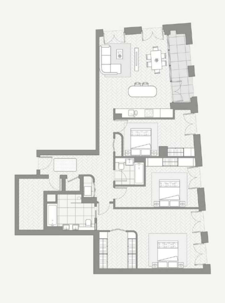 3 bedroom penthouse apartment for sale - floorplan