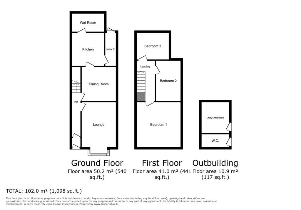 3 bedroom terraced house for sale - floorplan