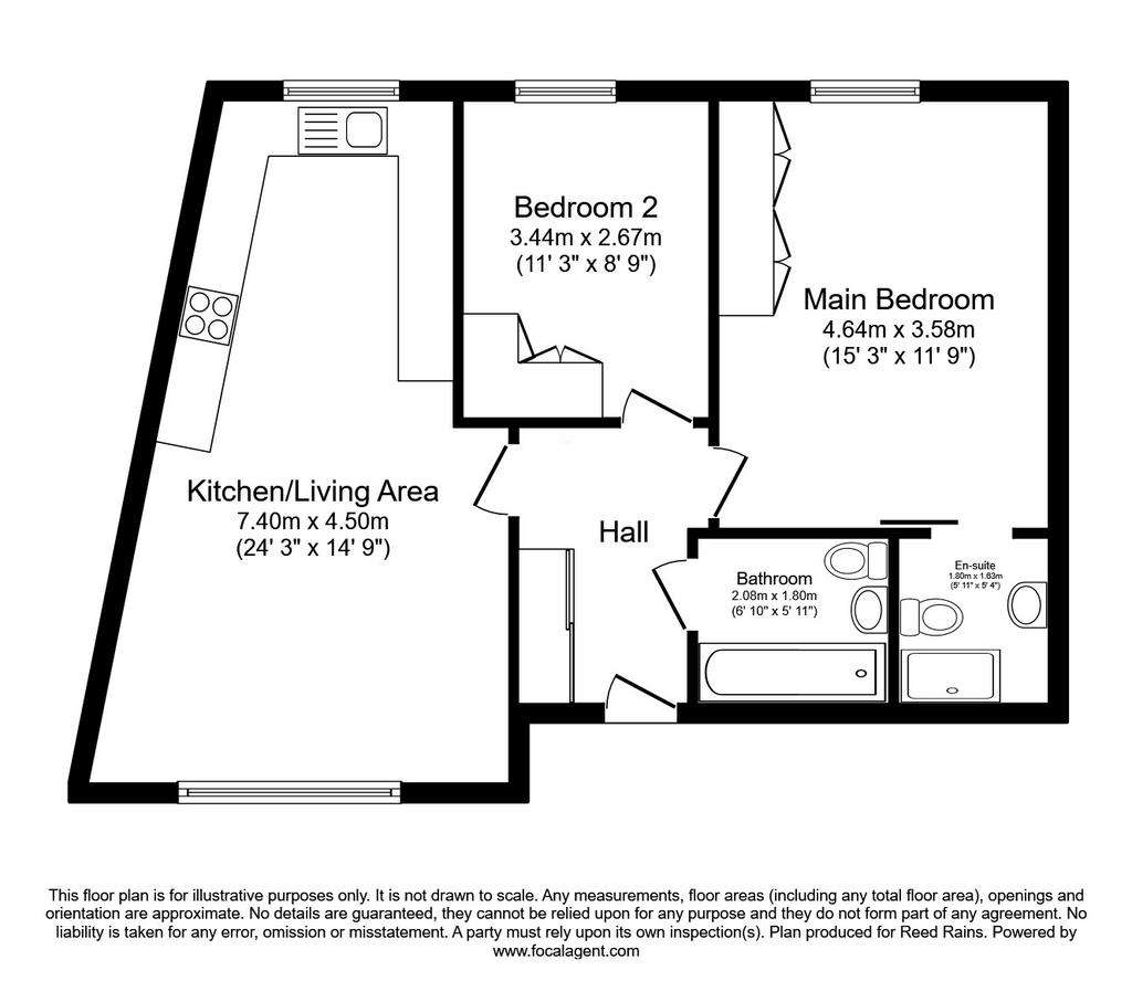 2 bedroom flat for sale - floorplan