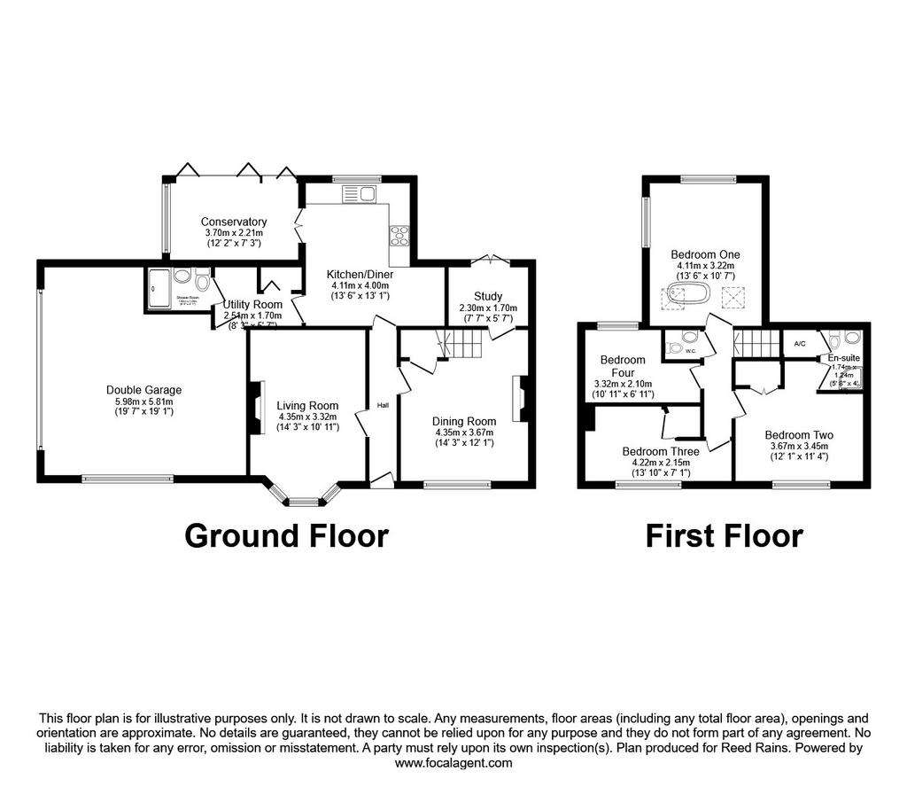 4 bedroom semi-detached house for sale - floorplan