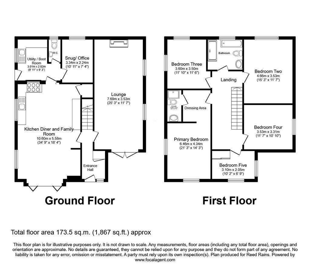 5 bedroom detached house for sale - floorplan