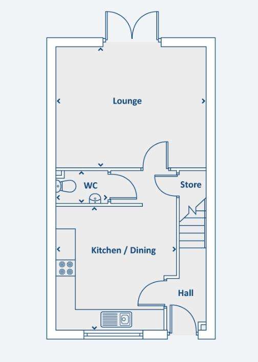 3 bedroom semi-detached house for sale - floorplan