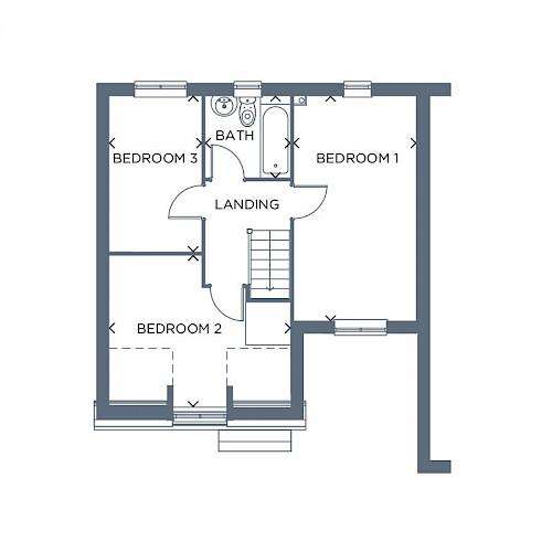 3 bedroom semi-detached house for sale - floorplan