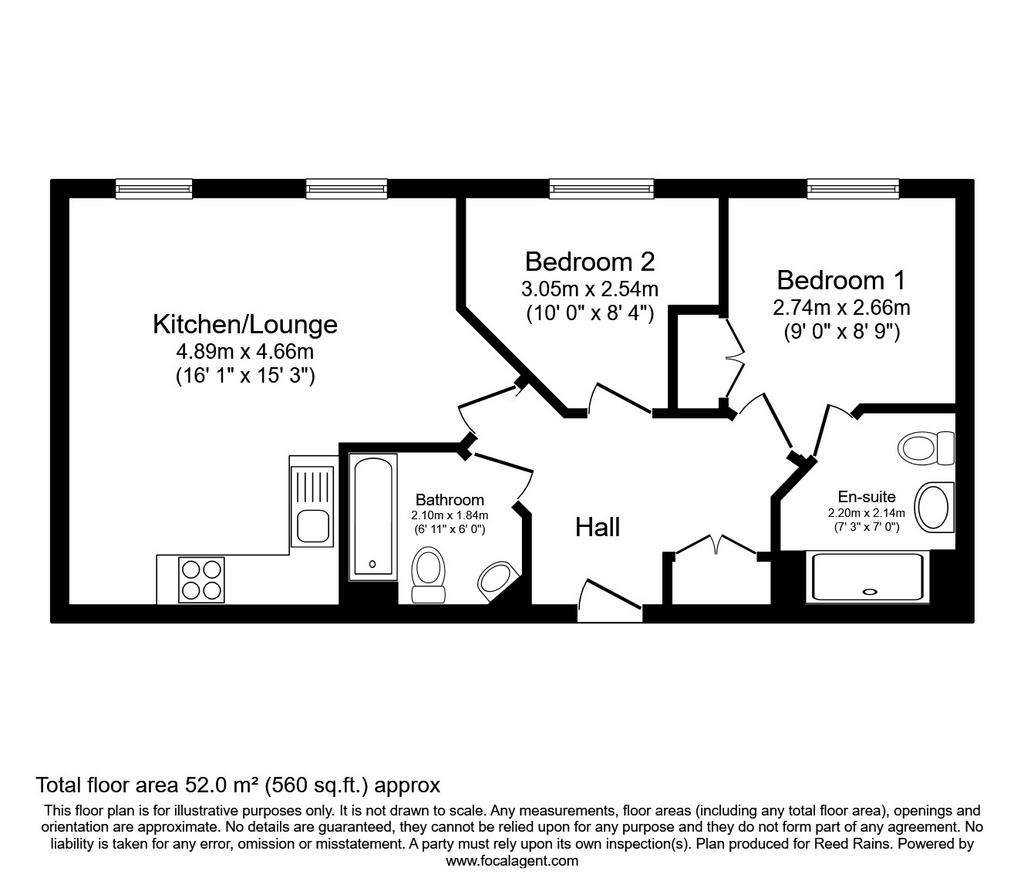 2 bedroom flat for sale - floorplan