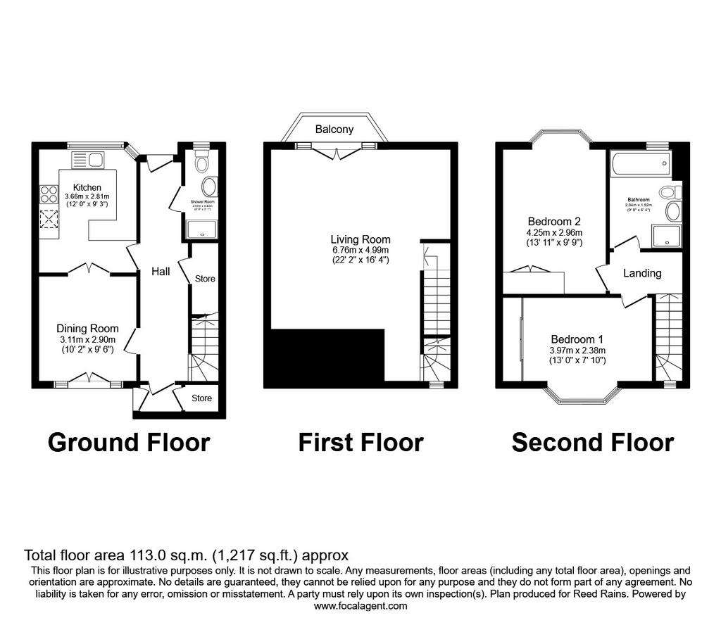 2 bedroom house to rent - floorplan