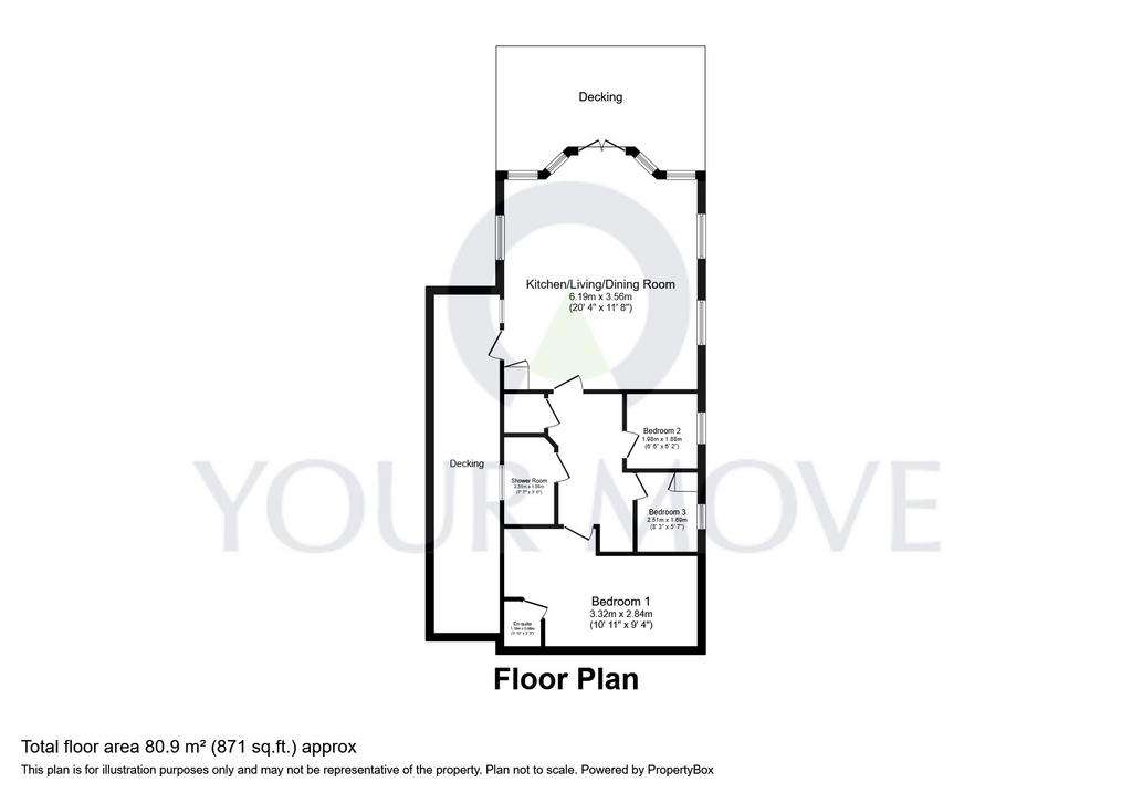 3 bedroom detached house for sale - floorplan