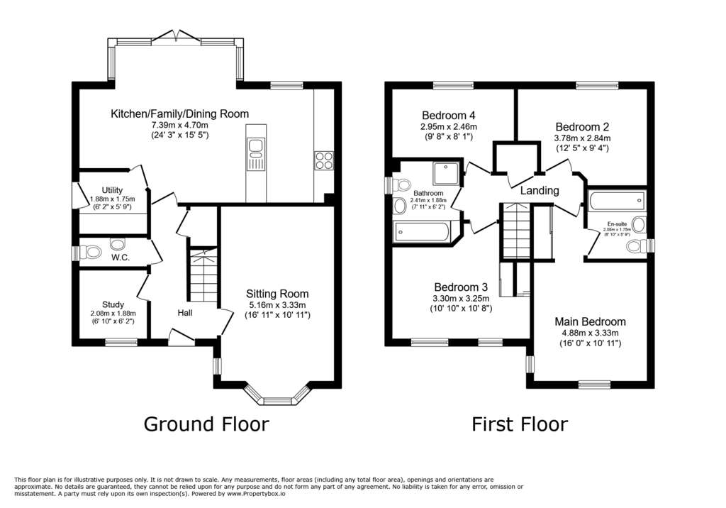 4 bedroom detached house to rent - floorplan