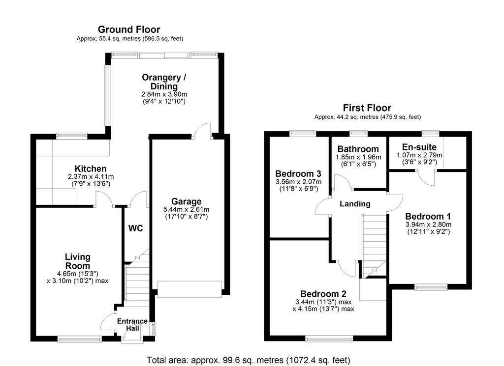 3 bedroom detached house for sale - floorplan