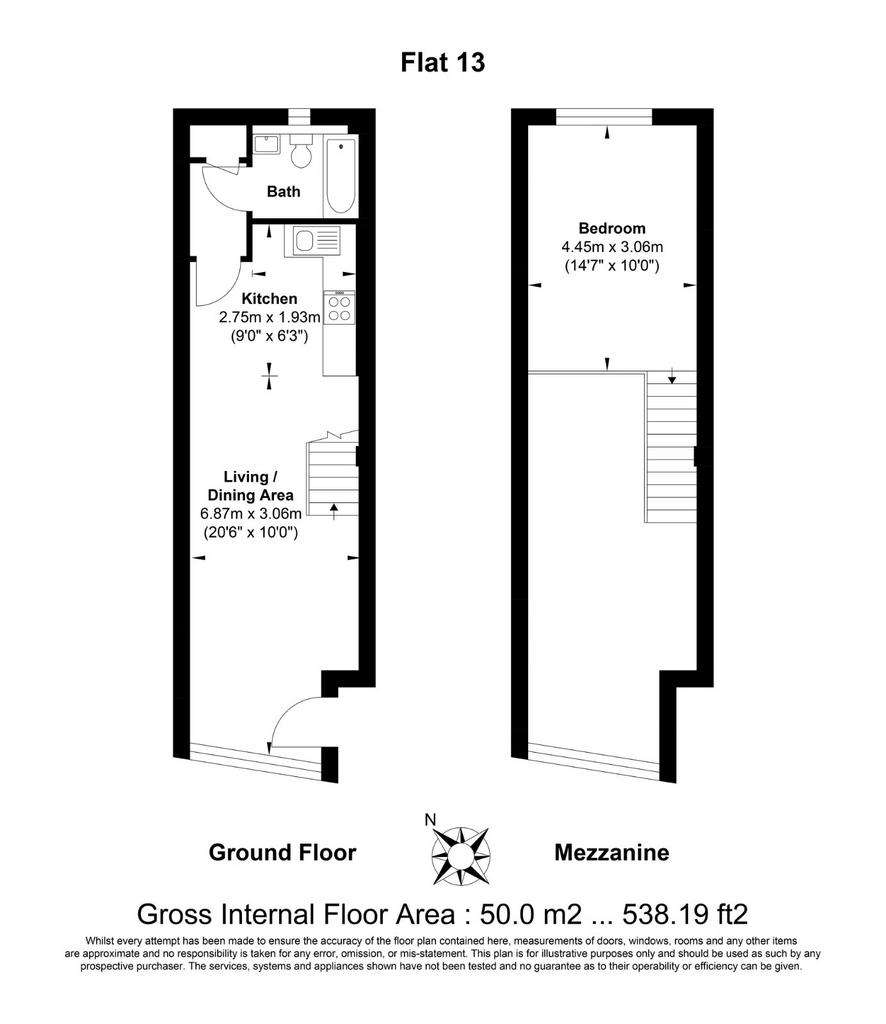 1 bedroom flat for sale - floorplan