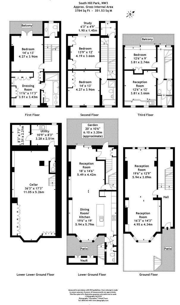 5 bedroom terraced house to rent - floorplan