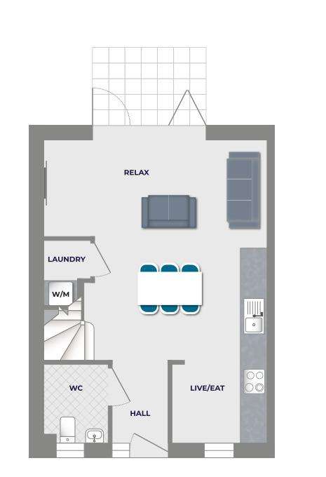 3 bedroom semi-detached house for sale - floorplan