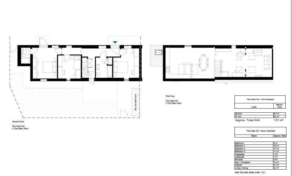 3 bedroom barn conversion to rent - floorplan