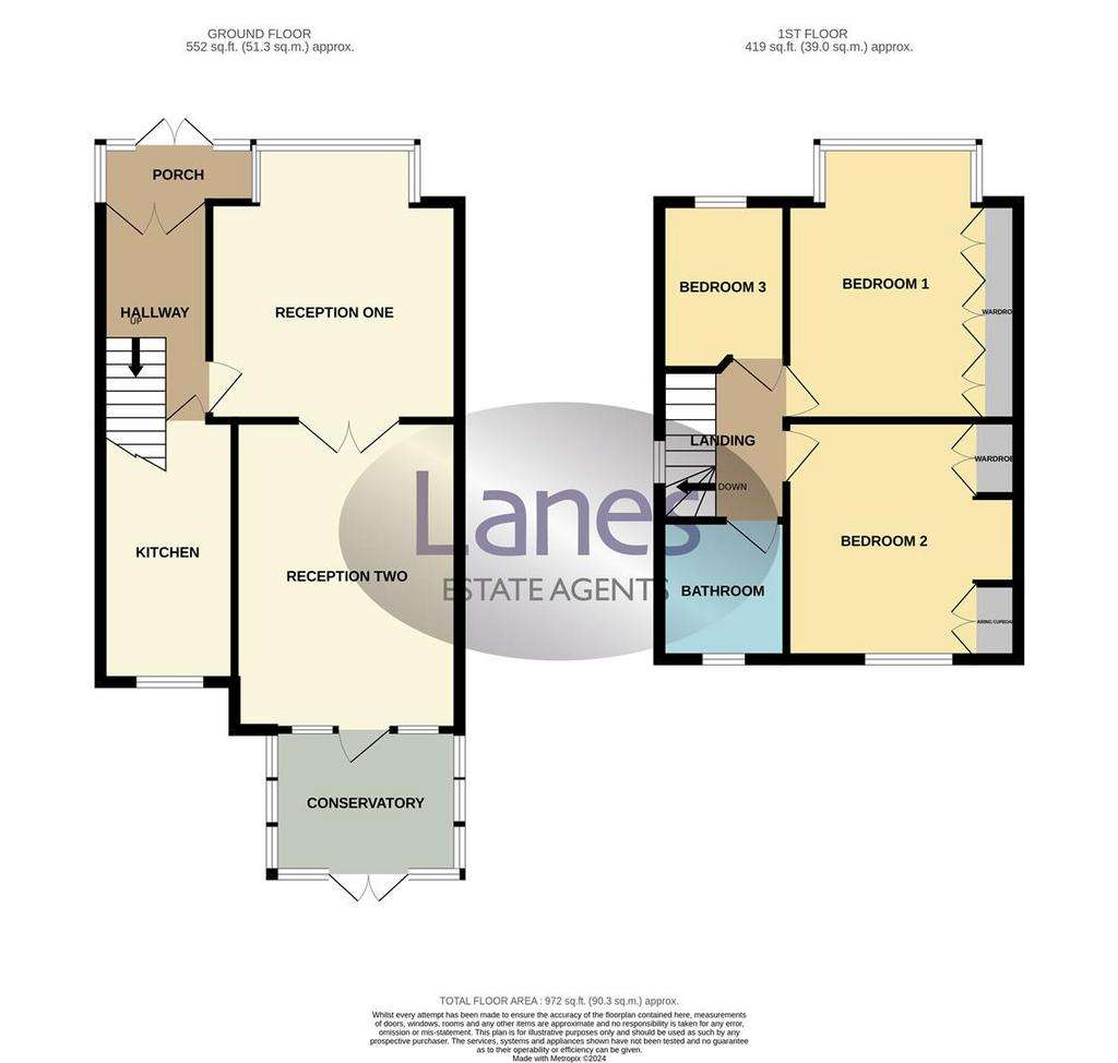 3 bedroom semi-detached house for sale - floorplan