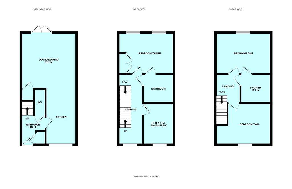 4 bedroom terraced house for sale - floorplan