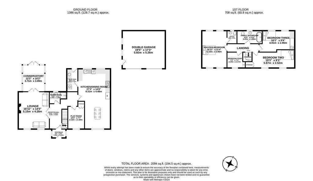 4 bedroom end of terrace house for sale - floorplan