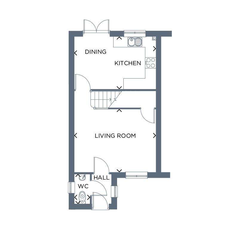 3 bedroom semi-detached house for sale - floorplan