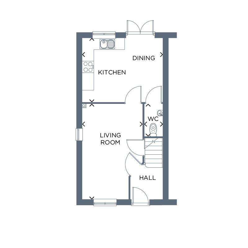 3 bedroom semi-detached house for sale - floorplan