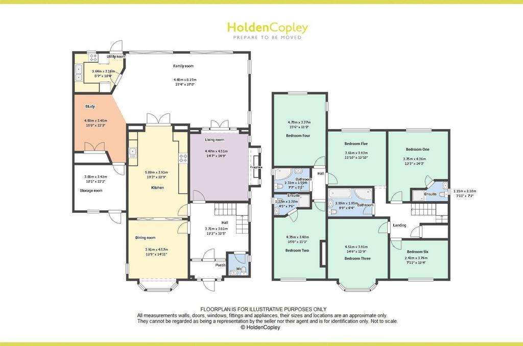 6 bedroom detached house for sale - floorplan