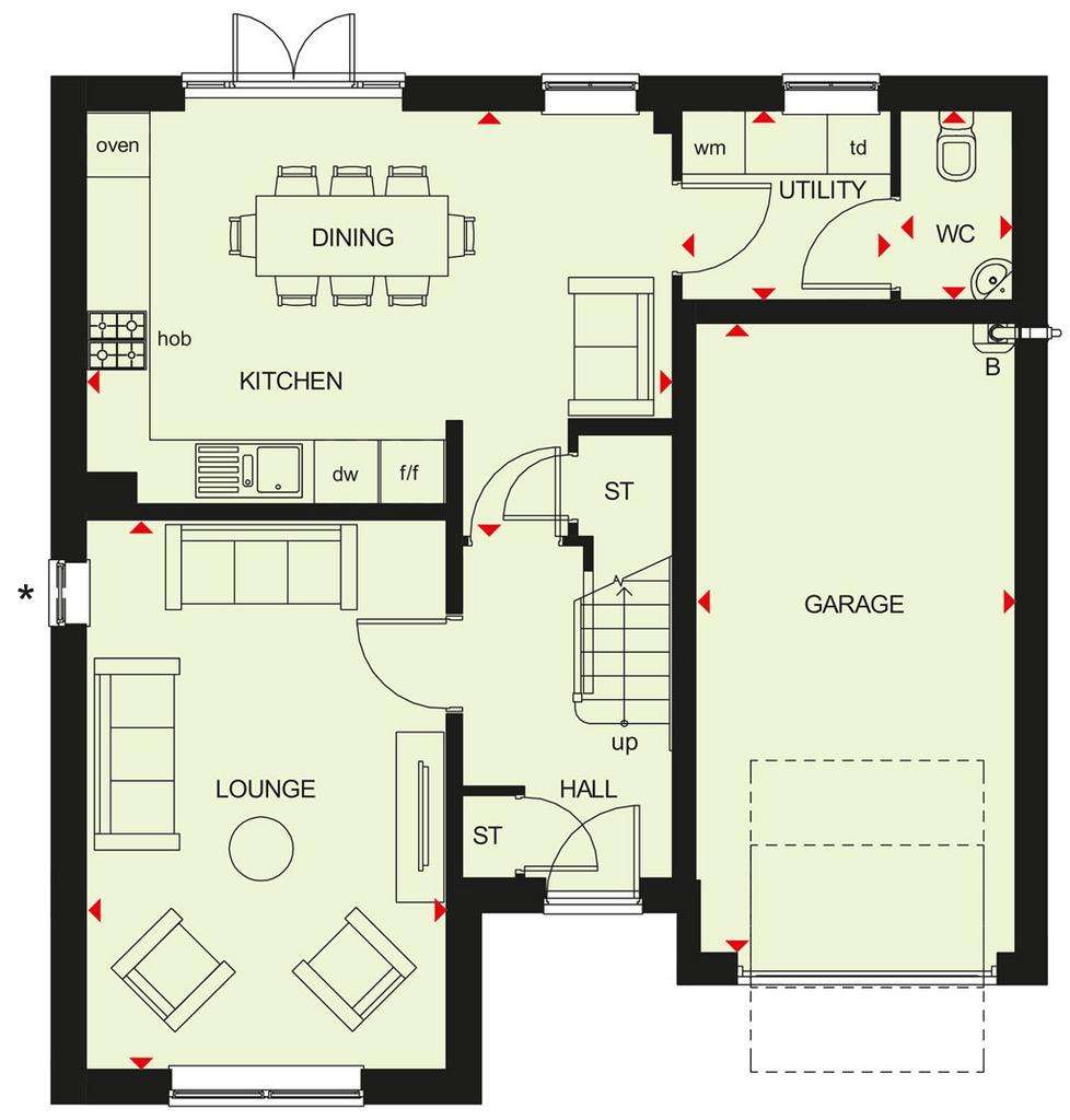 4 bedroom detached house for sale - floorplan