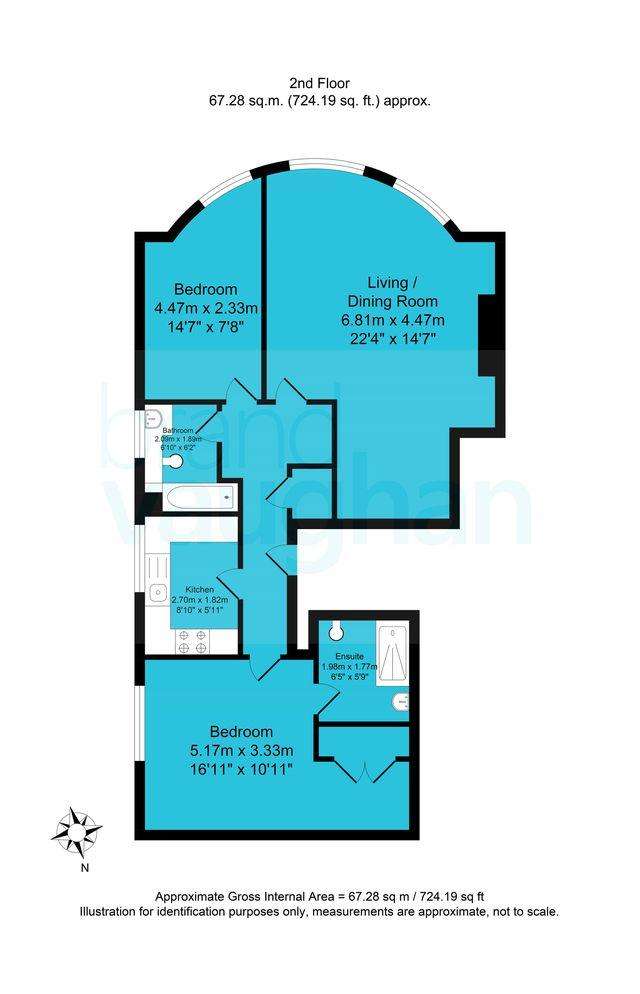 2 bedroom flat for sale - floorplan