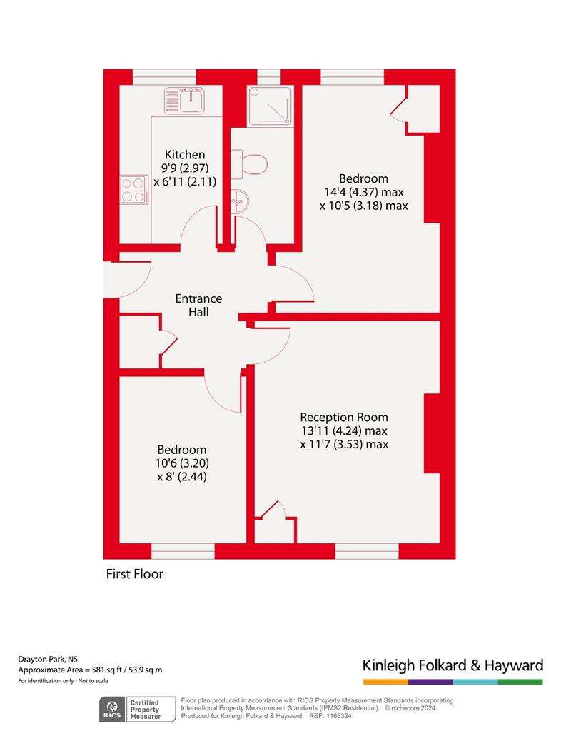 2 bedroom flat for sale - floorplan