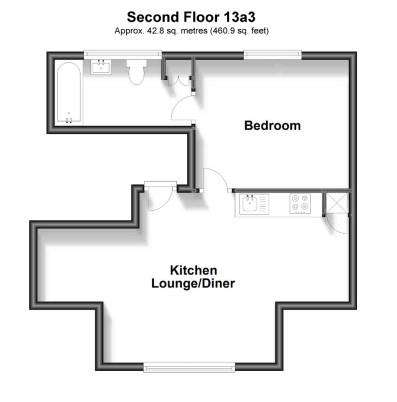 1 bedroom flat for sale - floorplan