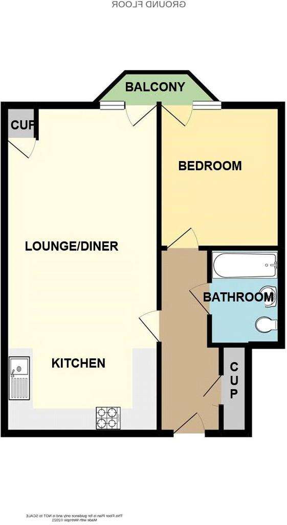 1 bedroom flat for sale - floorplan