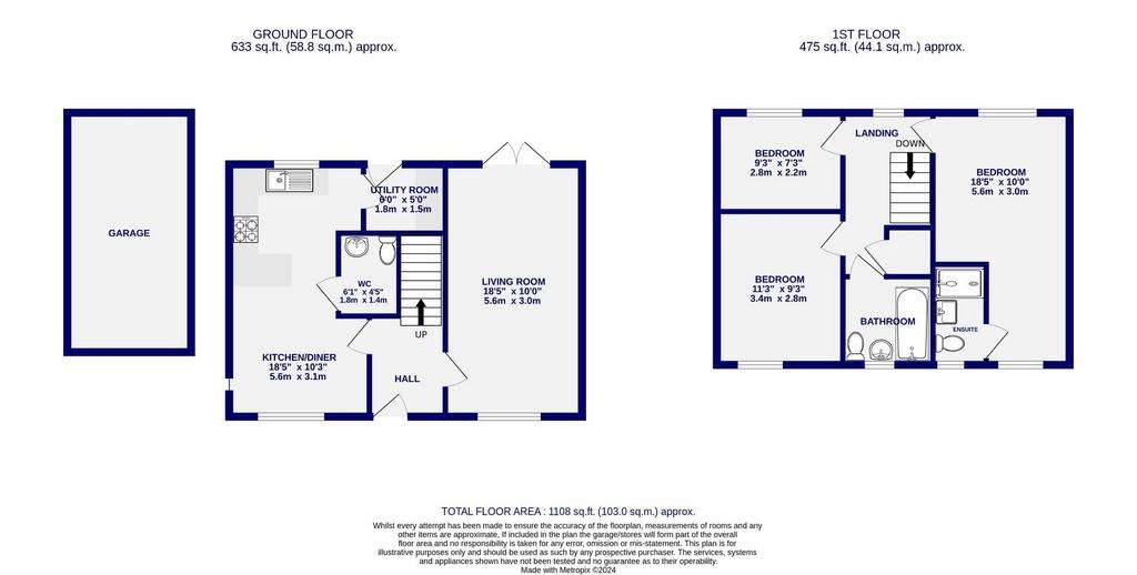 3 bedroom detached house for sale - floorplan