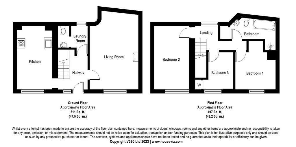 3 bedroom semi-detached house for sale - floorplan