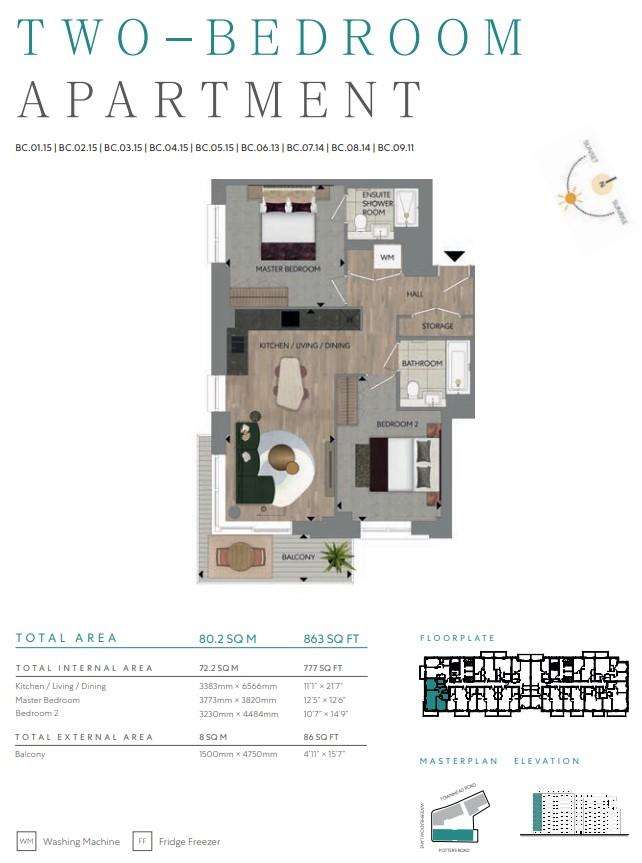 2 bedroom flat for sale - floorplan