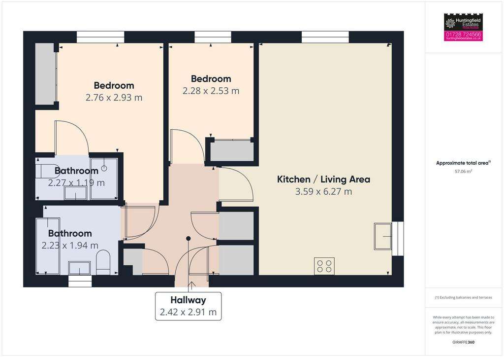 2 bedroom flat for sale - floorplan