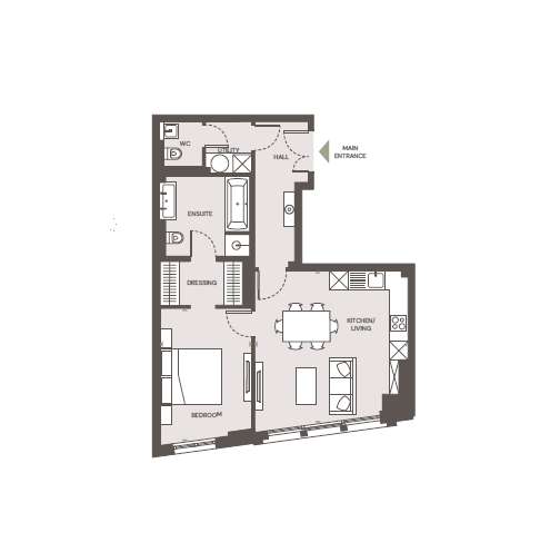 1 bedroom flat for sale - floorplan