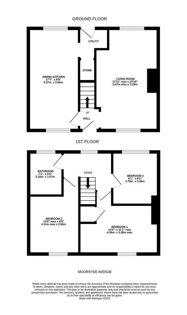 3 bedroom terraced house for sale - floorplan