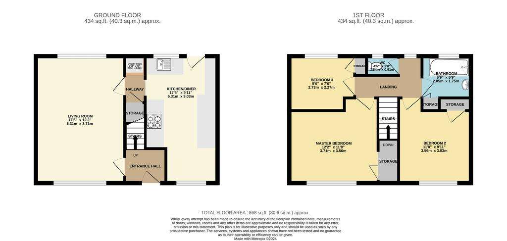 3 bedroom terraced house for sale - floorplan