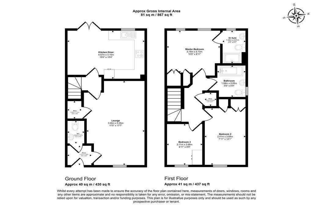 3 bedroom semi-detached house to rent - floorplan