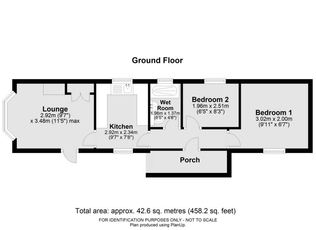 2 bedroom park home for sale - floorplan