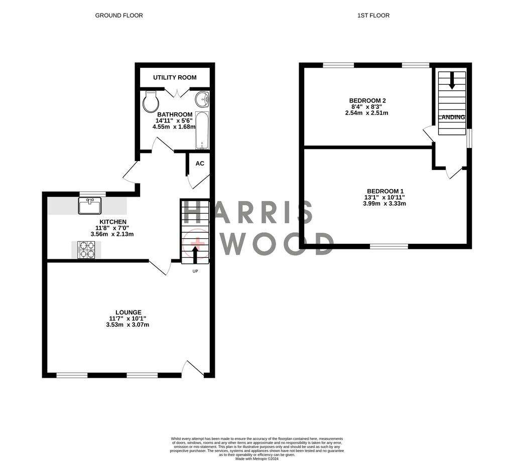 2 bedroom terraced house for sale - floorplan