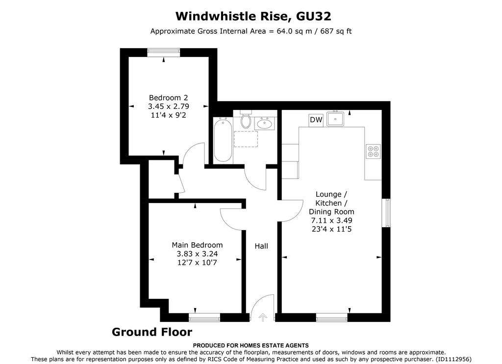 2 bedroom flat for sale - floorplan