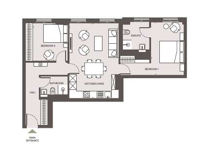 2 bedroom flat for sale - floorplan