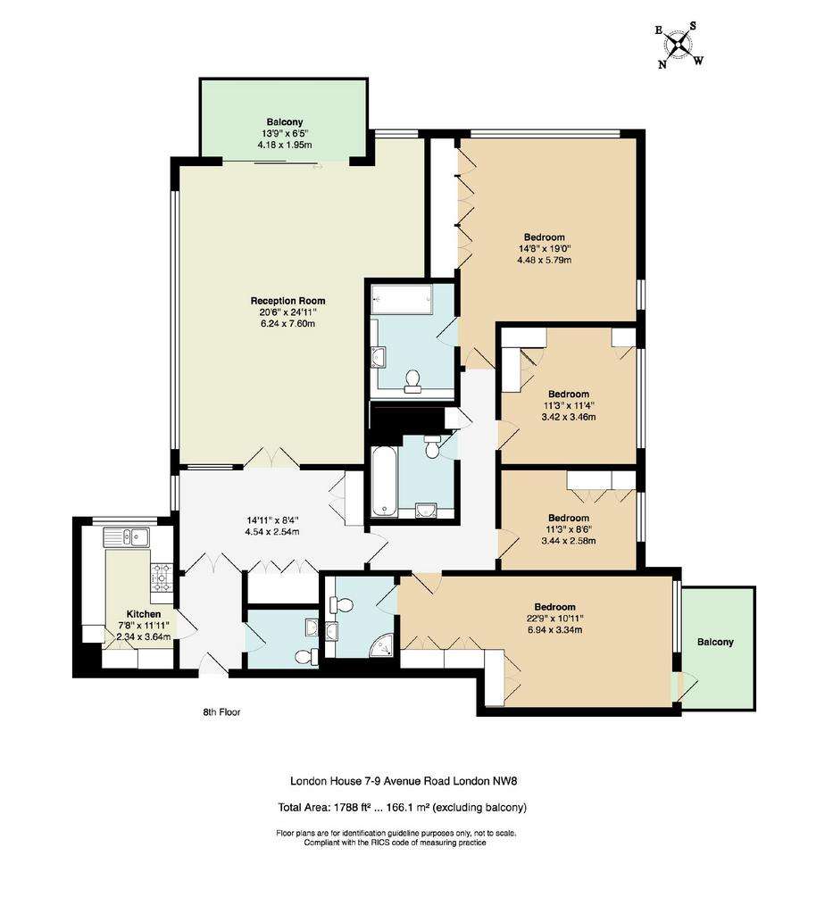 4 bedroom flat to rent - floorplan