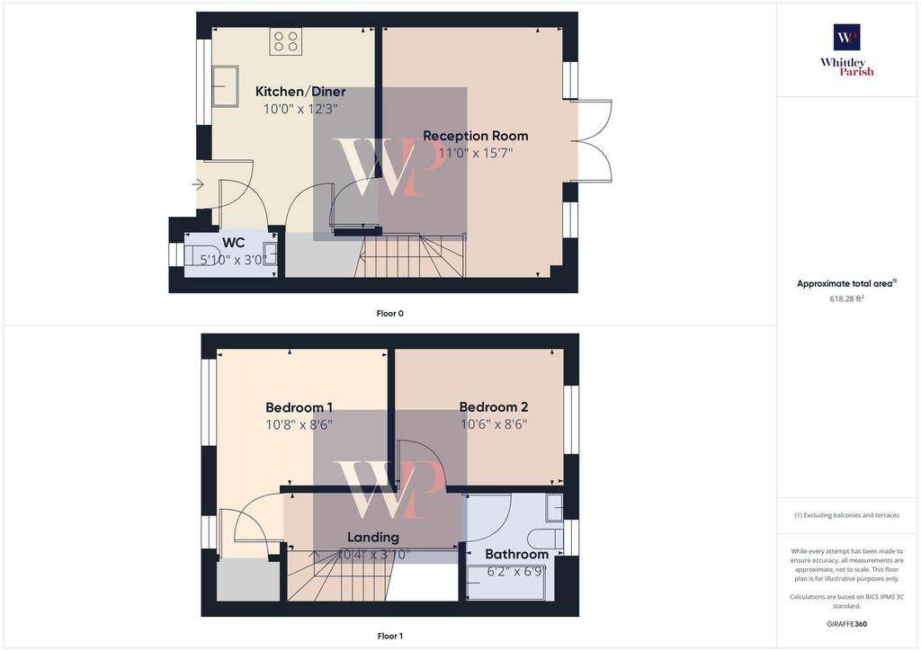 2 bedroom semi-detached house for sale - floorplan