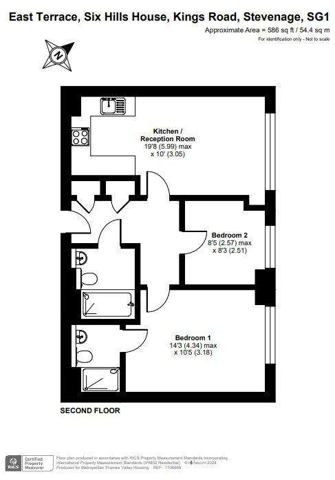 2 bedroom flat for sale - floorplan