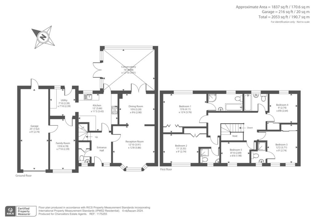 5 bedroom detached house to rent - floorplan