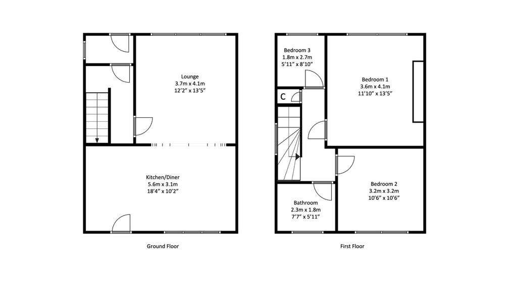 3 bedroom semi-detached house for sale - floorplan