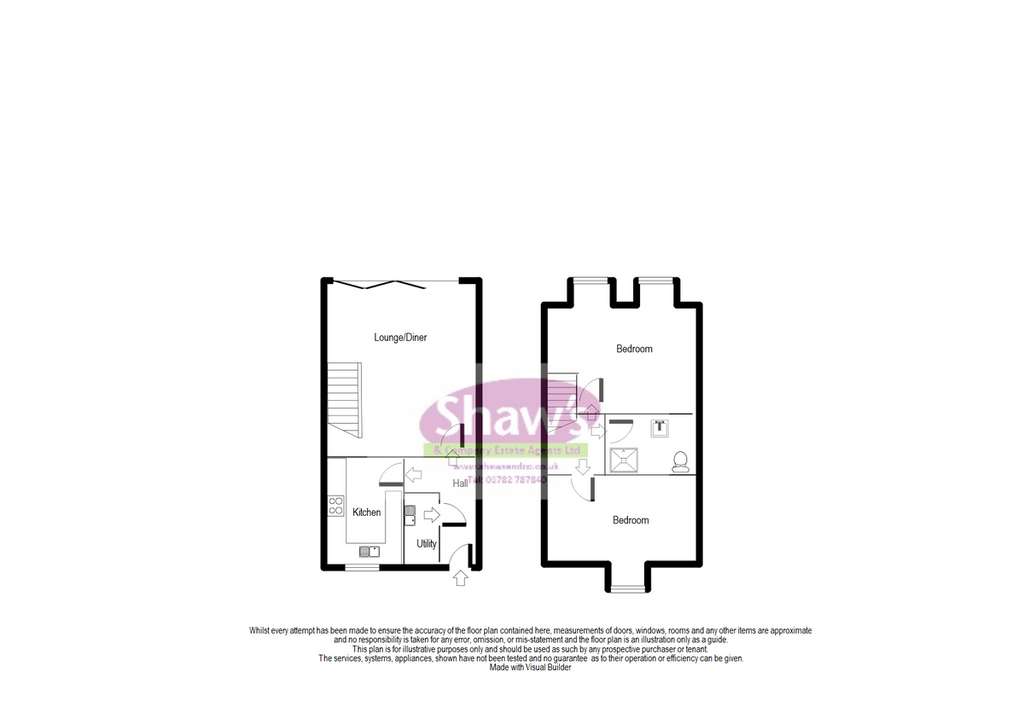 2 bedroom detached house for sale - floorplan