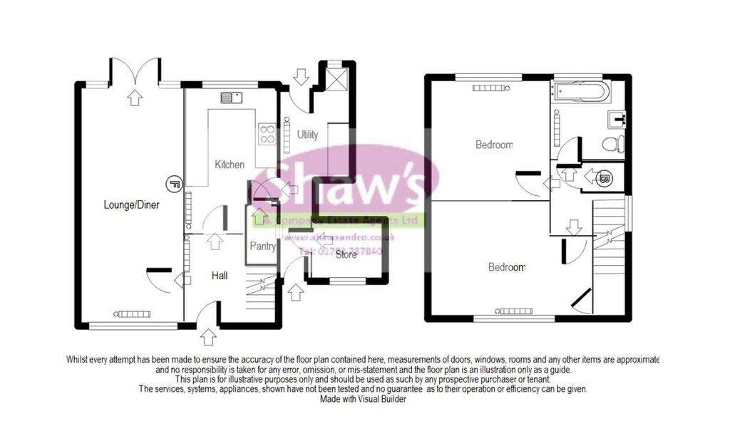 2 bedroom semi-detached house for sale - floorplan