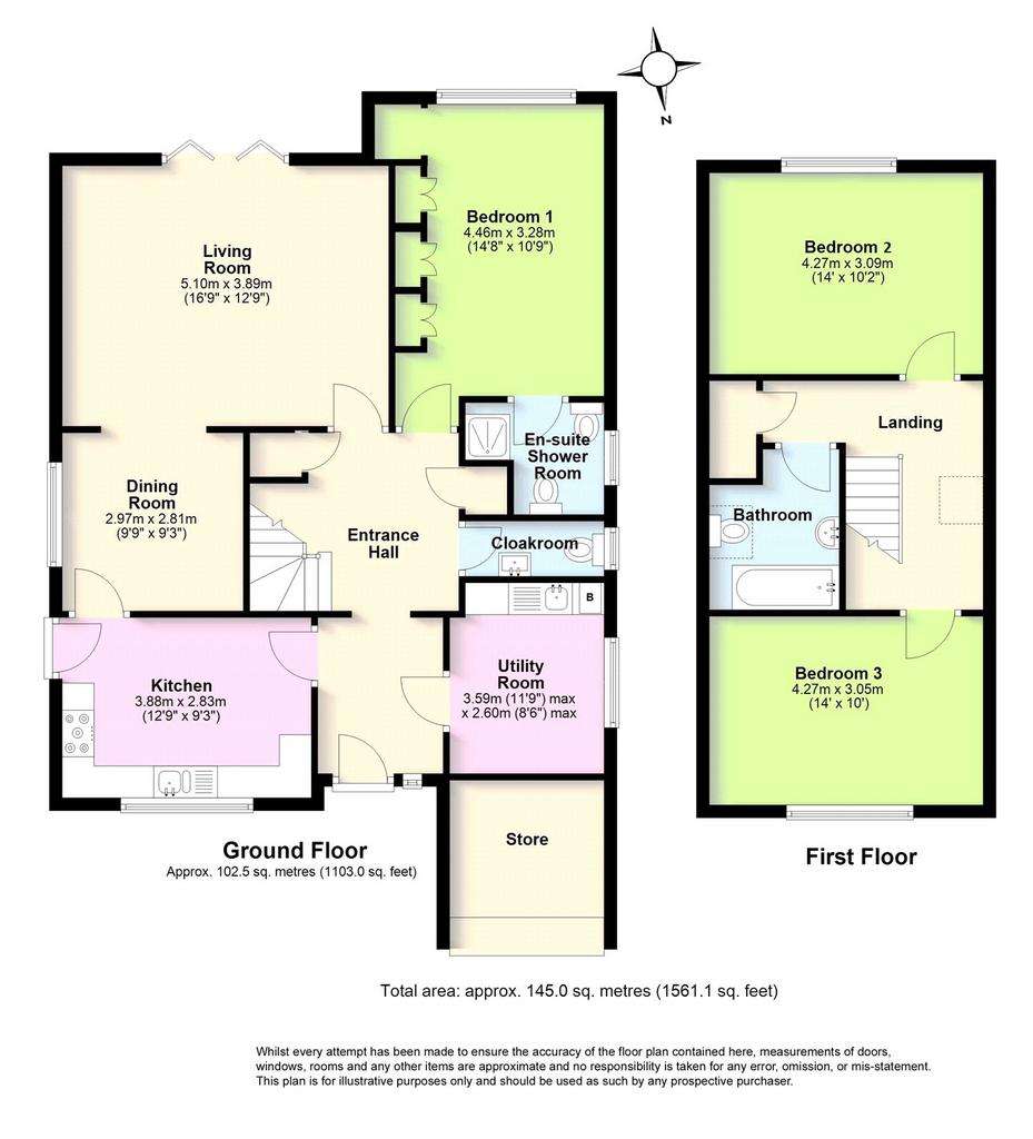 3 bedroom bungalow for sale - floorplan