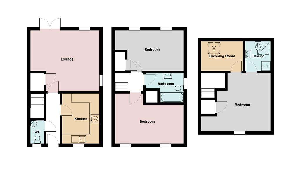 3 bedroom end of terrace house for sale - floorplan