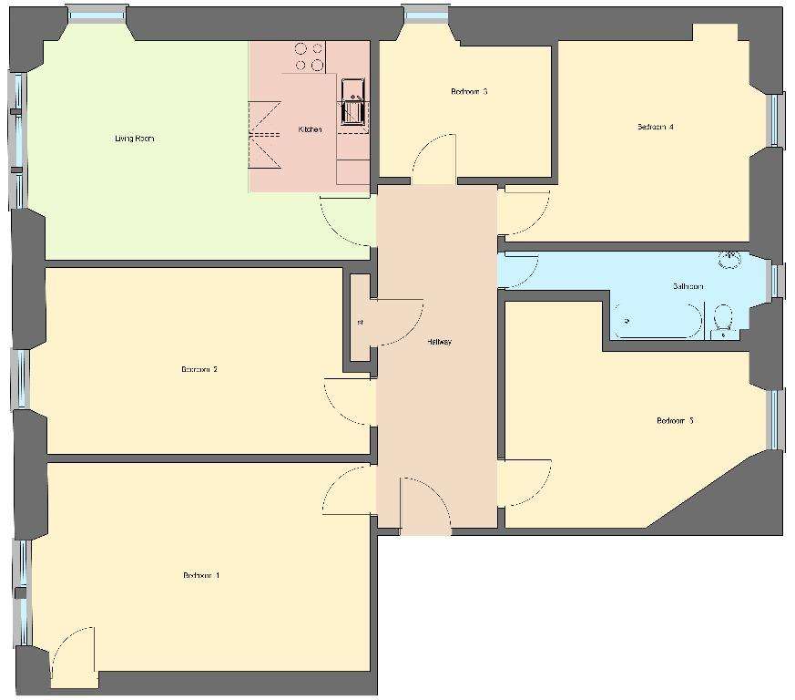 5 bedroom flat to rent - floorplan