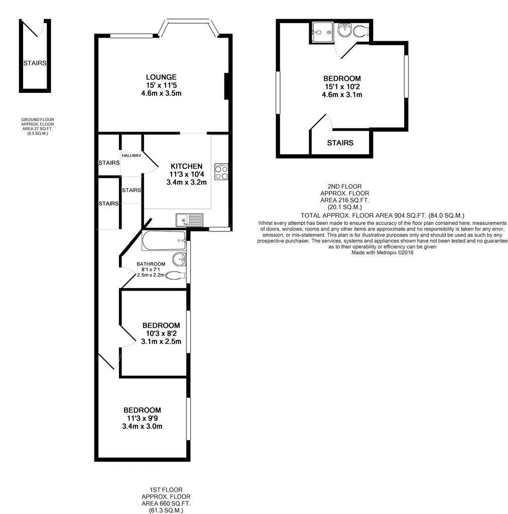 3 bedroom flat to rent - floorplan